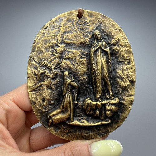 Vintage bronze jungfrau maria - vintage,